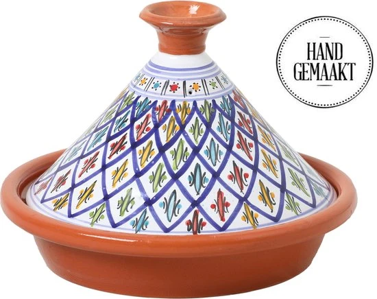 CRAFLAIR ~ Tajine ~ Ø 30 Cm ~ Geschikt Voor Inductie - Adapter ~ Handgemaakt ~ Geglazuurd Keramiek 3 CRAFLAIR ~ Tajine ~ Ø 30 Cm ~ Geschikt Voor Inductie - Adapter ~ Handgemaakt ~ Geglazuurd Keramiek