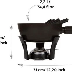Boska Fondueset Nero L - 8 Personen - Geschikt Voor Het Gasfornuis - Zwart - 2,2 L -Tefal Shop 550x438