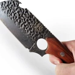 T&M Knives Gehamerd Koksmes Met Opener - Professioneel En Vlijmscherp - BBQ Mes 22 T&M Knives Gehamerd Koksmes Met Opener - Professioneel En Vlijmscherp - BBQ Mes -Tefal Shop 550x445 7