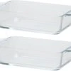 Merkloos 2x Rechthoekige Glazen Mini Ovenschaal 500 Ml 20 X 11 X 5 Cm - Ovenschotel Schalen -Tefal Shop 550x462 2