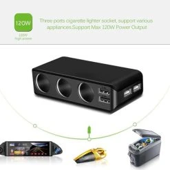 WiseGoods - Premium Auto Sigarettenaansteker Splitter - 4 Poorten USB - Autolader USB - Autolader Splitter - 12V Splitter -Tefal Shop 550x472 3
