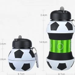 Merkloos Opvouwbare Drinkfles - Sport Waterfles 550 Ml - Opvouwbare Waterfles - Voetbal Bidon - Sportbidon - Sport Accessoire - Drinkfles Kopen -Tefal Shop 550x486 6