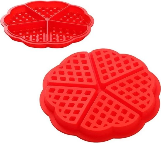 Shopdomain Hartvorm Siliconen Wafelvorm-Wafelijzer-bakkerij Gereedschappen Cake-Wafelijzer-5 Wafels - Rood 9 Shopdomain Hartvorm Siliconen Wafelvorm-Wafelijzer-bakkerij Gereedschappen Cake-Wafelijzer-5 Wafels - Rood - Afbeelding 7