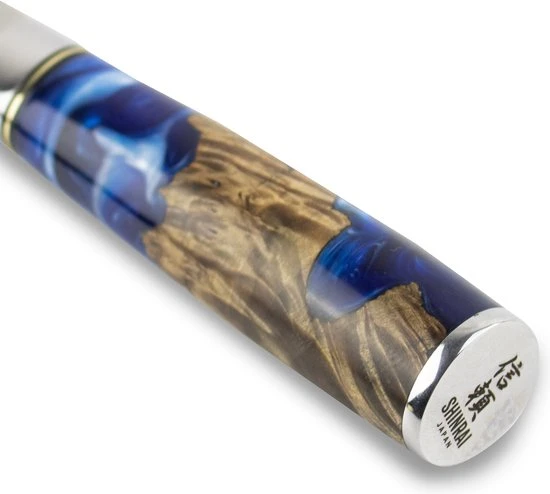 Shinrai Japan™ Shinrai Japan - Japans Koksmes 20 Cm - Koksmes - Damascus Mes - Epoxy Sapphire - Met Luxe Geschenkdoos 14 Shinrai Japan™ Shinrai Japan - Japans Koksmes 20 Cm - Koksmes - Damascus Mes - Epoxy Sapphire - Met Luxe Geschenkdoos - Afbeelding 12