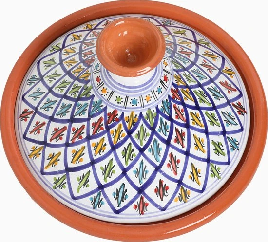 CRAFLAIR ~ Tajine ~ Ø 30 Cm ~ Geschikt Voor Inductie - Adapter ~ Handgemaakt ~ Geglazuurd Keramiek 4 CRAFLAIR ~ Tajine ~ Ø 30 Cm ~ Geschikt Voor Inductie - Adapter ~ Handgemaakt ~ Geglazuurd Keramiek - Afbeelding 2