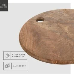 J-Line Snijplank Hout - Ronde Snijplank – Duurzaam Materiaal - 30x30x1.5 Cm – Mangohout -Tefal Shop 550x501