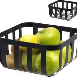 Excellent Houseware Metalen Fruitmand/fruitschaal Zwart 20 X 20 Cm - Fruitschalen/fruitmanden - Basic Model -Tefal Shop 550x503 3
