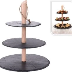 Merkloos Etagere Leisteen 3-laags Ø30/25/20cm 11 Merkloos Etagere Leisteen 3-laags Ø30/25/20cm -Tefal Shop 550x506 3