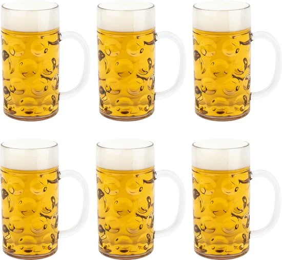 MyDrinkglass Plastic Bierpul | Bierpul Plastic | 6 Stuks | Oktoberfest | Plastic Glazen | Zero Waste | Herbruikbaar | Onbreekbare Bierpullen | 500 Ml | 4 MyDrinkglass Plastic Bierpul | Bierpul Plastic | 6 Stuks | Oktoberfest | Plastic Glazen | Zero Waste | Herbruikbaar | Onbreekbare Bierpullen | 500 Ml | - Afbeelding 2