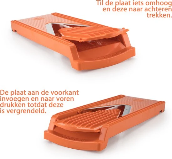 Börner Mandoline V3 Starter| 5-delige Set | 5 Snijdiktes | Geschikt Als Frietsnijder | BPA-vrij En Roestvrij | Oranje 9 Börner Mandoline V3 Starter| 5-delige Set | 5 Snijdiktes | Geschikt Als Frietsnijder | BPA-vrij En Roestvrij | Oranje - Afbeelding 7