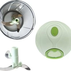 Kitch&Life Groentesnijder Met Trekkoord – Inclusief E-boek – Hakmolen – 400 ML – Groentehakker – Kruidenmolen – Uiensnijder – Groen -Tefal Shop 550x509 3
