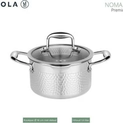 Sola Pannenset Noma - 4 Delig - Ø 16,16,18,20 Cm - Zilver - RVS - Sandwichbodem -Tefal Shop 550x509 8