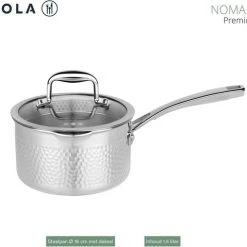 Sola Pannenset Noma - 4 Delig - Ø 16,16,18,20 Cm - Zilver - RVS - Sandwichbodem -Tefal Shop 550x509 9