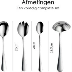 Flokoo Bestekset Zilverkleurig - 72-delig - 12 Personen - Complete Set -Tefal Shop 550x510 1