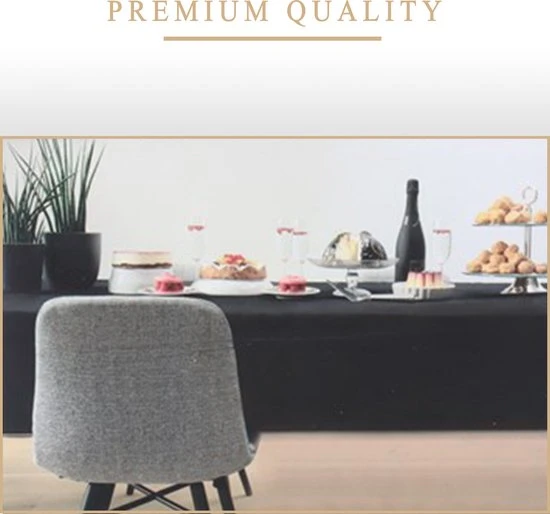 Full Bloom Tafelkleed Van Hoge Kwaliteit - Luxe Tafellaken 160 X 275 Cm - Zwart - Premium Tafelzeil Voor De Feestdagen - Tafelkleden Sinterklaas En Kerst - Tablecloth Black 4 Full Bloom Tafelkleed Van Hoge Kwaliteit - Luxe Tafellaken 160 X 275 Cm - Zwart - Premium Tafelzeil Voor De Feestdagen - Tafelkleden Sinterklaas En Kerst - Tablecloth Black - Afbeelding 2