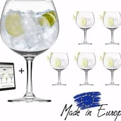 TEN® - Gin Tonic Glazen Van Hoogwaardig Kristal 700ml + 35 Cocktailrecepten - 6 Stuks - Duurzame Gin&Tonic Geschenkset - Gin Glazen - Cognac Glazen Set - Cocktail Pakket Cadeauset -Tefal Shop 550x517 12