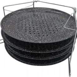 Pizza - Pizzarek - Pizza Oven - Pizzabakset - 5 Delige Set Voor 4 Pizza's - Ø 32,3 Cm - Kinghoff 1553 - Met Een Antiaanbaklaag -Tefal Shop 550x521 7