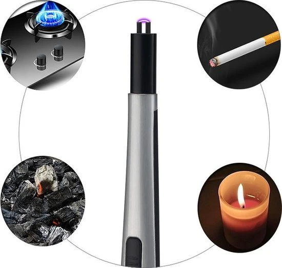 K&L Oplaadbare Lange Elektrische BBQ Aansteker - Kaarsen - Rose Gold 4 K&L Oplaadbare Lange Elektrische BBQ Aansteker - Kaarsen - Rose Gold - Afbeelding 2