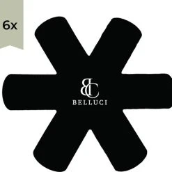 Belluci 6 Stuks Pannenbeschermer - Pannenonderzetter Hittebestendig - Pannen Beschermers Tussenlegger - Onderzetters - Ø38cm