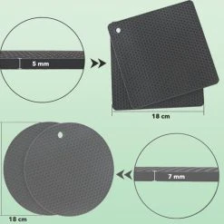 Merkloos Pannenonderzetter Hittebestendig - Siliconen Mat - Ovenwanten- Grijs - 4 Stuks 11 Merkloos Pannenonderzetter Hittebestendig - Siliconen Mat - Ovenwanten- Grijs - 4 Stuks -Tefal Shop 550x528 7