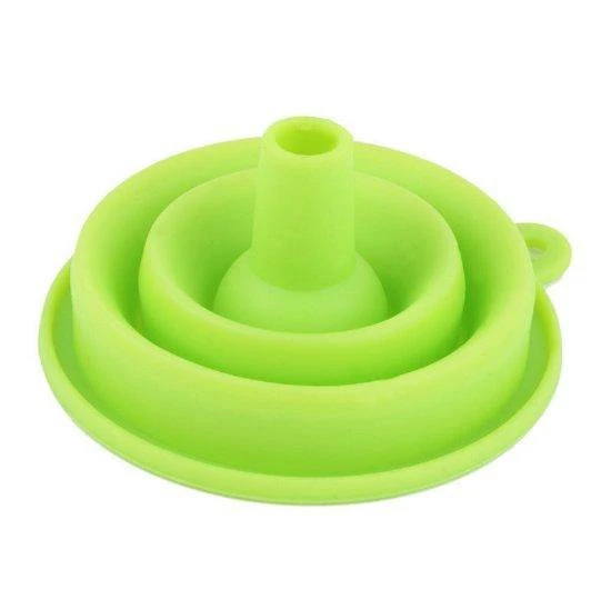Merkloos Opvouwbare Siliconen Trechter - Groen 5 Merkloos Opvouwbare Siliconen Trechter - Groen - Afbeelding 3