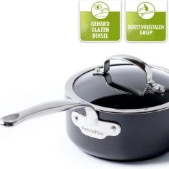 GreenPan Barcelona Infinity Pro Hapjespan Met Deksel - Ø28 Cm - Keramisch - Inductie -Tefal Shop 550x532