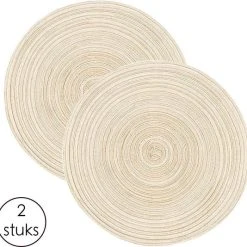 Merkloos Placemat - 2 Stuks - Placemat Rond - Placemats Rond Gevlochten - Tafelonderzetter - Tafel Onderleggers - Onderleggers Placemat - Placemat 30 Cm -Tefal Shop 550x534 1