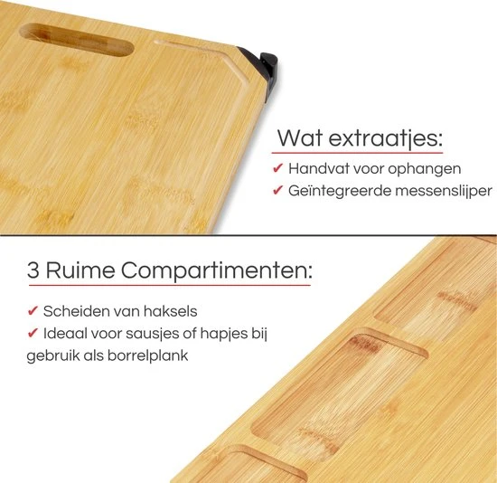 LUTCHOS Snijplank - Borrelplank - FSC Bamboe - Messenslijper - Sapgeul 5 LUTCHOS Snijplank - Borrelplank - FSC Bamboe - Messenslijper - Sapgeul - Afbeelding 3