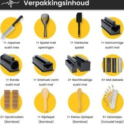 XXL Luxe Sushiset Van Veloci - Sushi Maker - Sushiroller - Sushi Roller Kit - Sushi Maken - Bamboe - Luxe Sushi Set -Tefal Shop 550x534 7