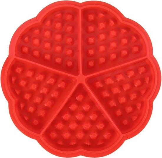 Shopdomain Hartvorm Siliconen Wafelvorm-Wafelijzer-bakkerij Gereedschappen Cake-Wafelijzer-5 Wafels - Rood 3 Shopdomain Hartvorm Siliconen Wafelvorm-Wafelijzer-bakkerij Gereedschappen Cake-Wafelijzer-5 Wafels - Rood