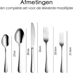 Flokoo Bestekset Zilverkleurig - 72-delig - 12 Personen - Complete Set -Tefal Shop 550x535 8