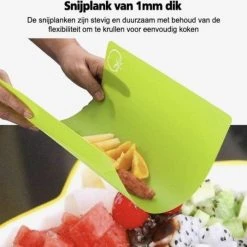 De Millennials Duurzame Snijplanken Set 4 Stuks - Rood - Blauw - Geel - Groen - Decoratie - Hittebestendig - Makkelijk Schoon - Herbruikbare - Keukenaccessoires - Cadeau- Vaatwasserbestendig - Koken - Vlees - Groenten - Vis - Brood -Tefal Shop 550x536 1