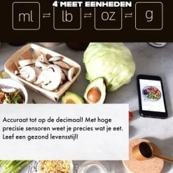 Phreeze Keukenweegschaal Digitaal - Digitale Keukenweegschaal - Precisie Keuken Weegschaal - Tot 5 KG -Tefal Shop 550x536 3