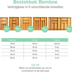 Grote Bestekbak Bamboe 81x47CM - Coninx Besteklade - Opbergbak - Duurzaam - Bamboe - Voor Laden Vanaf 47cm Diep 15 Grote Bestekbak Bamboe 81x47CM - Coninx Besteklade - Opbergbak - Duurzaam - Bamboe - Voor Laden Vanaf 47cm Diep -Tefal Shop 550x537 2