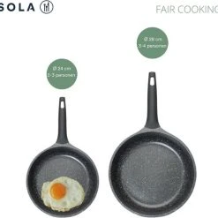 Sola Koekenpan Fair Cooking - Ø 24 Cm - Zwart/wit - Aluminium - Antiaanbaklaag -Tefal Shop 550x537 3
