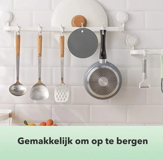 Merkloos Pannenonderzetter Hittebestendig - Siliconen Mat - Ovenwanten- Grijs - 4 Stuks 6 Merkloos Pannenonderzetter Hittebestendig - Siliconen Mat - Ovenwanten- Grijs - 4 Stuks - Afbeelding 4