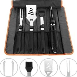 Deuba BBQ-bestek 4-delige Set RVS Met Opbergtas Barbecueset Accessoires -Tefal Shop 550x538