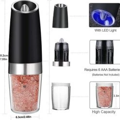 Merkloos BOTC Elektrische Pepermolen En Zoutmolen - Pepermolen - Zoutmolen - 2 Stuks-zwart 17 Merkloos BOTC Elektrische Pepermolen En Zoutmolen - Pepermolen - Zoutmolen - 2 Stuks-zwart -Tefal Shop 550x538 6