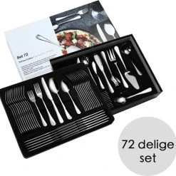 Flokoo Bestekset Zilverkleurig - 72-delig - 12 Personen - Complete Set -Tefal Shop 550x542 4