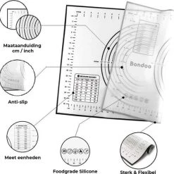Bondoo Deegmat Groot 80x60cm - Silicone - Zwart - Inclusief Deegschraper -Tefal Shop 550x544 11