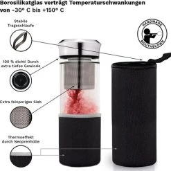 Creano - Teamaker To Go - Thermos Beker - Theekruiden - Koud / Warmte Isolerend - RVS Zeef - 400ml -Tefal Shop 550x547 9