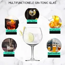 TEN® - Gin Tonic Glazen Van Hoogwaardig Kristal 700ml + 35 Cocktailrecepten - 6 Stuks - Duurzame Gin&Tonic Geschenkset - Gin Glazen - Cognac Glazen Set - Cocktail Pakket Cadeauset -Tefal Shop 550x548 10