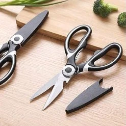 Merkloos Multifunctionele RVS Keukenschaar - Notenkraker - Flessenopener - Fileermes - Huishoudschaar - Linkshandig En Rechtshandig - Vaatwasserbestendig - Voor O.a. Kip/Vlees/Noten/Gevogelte/Papier/Plastic/Groente - Inclusief Beschermhoes -Tefal Shop 550x548 28