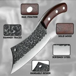 STORX Slagersmes - Handmade - Hak Mes - BBQ - Mes - Mannen - Koken - BBQ Master - Carbon Staal - Stoer - Hak Bijltje - Handgemaakt - Koksmes - CADEAU TIP! -Tefal Shop 550x548 8