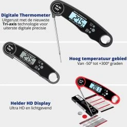 AdroitGoods Kookthermometer Digitaal - Vleesthermometer - Zwart - Waterdicht- Bbq 14 AdroitGoods Kookthermometer Digitaal - Vleesthermometer - Zwart - Waterdicht- Bbq -Tefal Shop 550x549 30