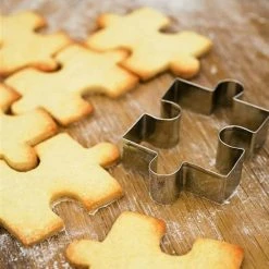 Merkloos Puzzel Koekvormpje - Uitsteek Koekje - Cookie Cutter - Cakevormpje - Koekjes Vorm - Puzzel Koek - RVS