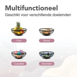 SODEAL Luxe Fruitschaal - Fruitmand - Fruitschaal Zwart -Tefal Shop 550x550 177