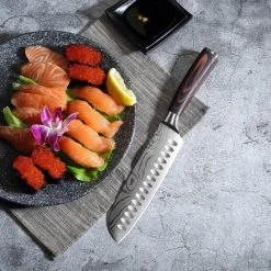 PAUDIN N5 Professioneel RVS Japans Santoku Mes 17,5 Cm - Vlijmscherp Keukenmes Gemaakt Van Hoogwaardig Duits Roestvast Carbonstaal - Damascus Patroon - Nu Extra Scherp Geprijst - Black Friday - Sint En Kerst -Tefal Shop 550x550 215