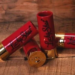 Lucky Shot USA® Lucky Shot USA - Shotgun Shell Shotglaasjes - 4 Stuks - 44ml - Rood Met Koper -Tefal Shop 550x550 239