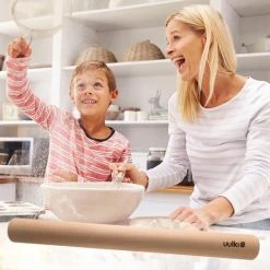 Uulki Franse Deegroller - Ecologische Deegrol Uit Europees Beukenhout – Houten Deegrolstok 45 Cm Lang -Tefal Shop 550x550 256